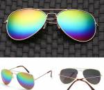 Farebné zrkadlové slnečné okuliare
